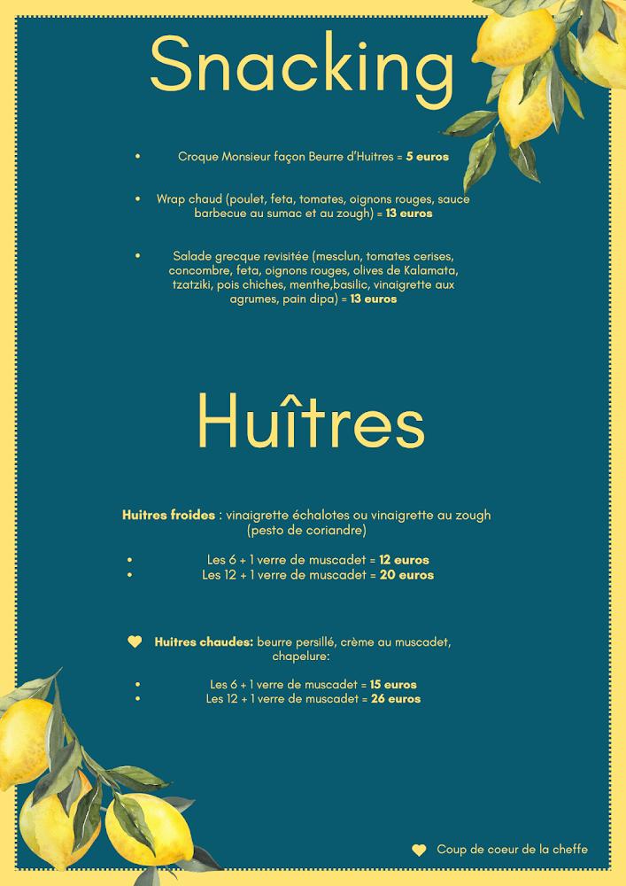 O'beurre d'Huîtres - Menu Image 2